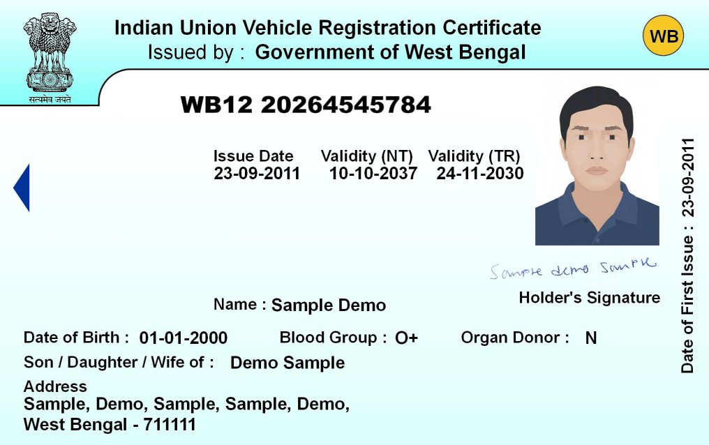 Driving Licence PVC Card